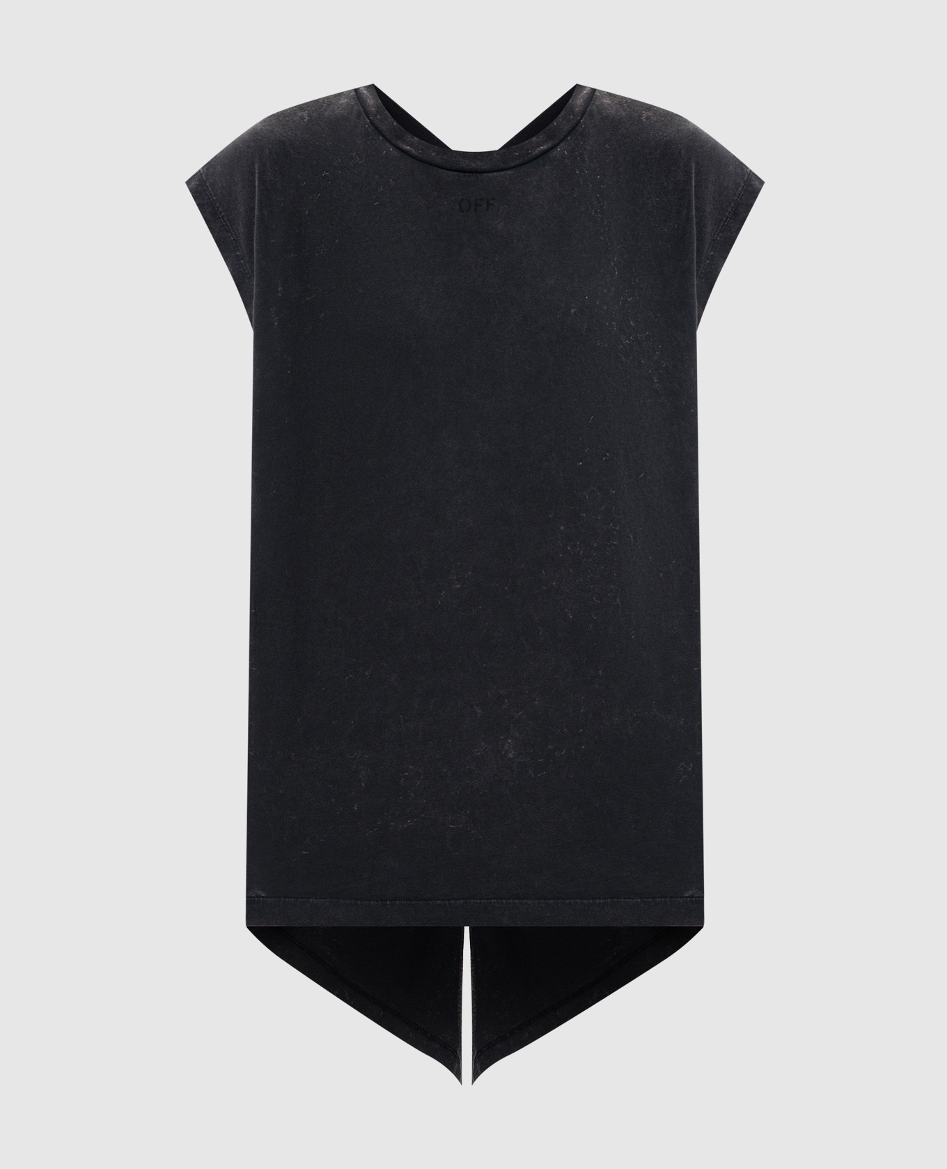 Butterfly grey top with vintage effect Off-White
