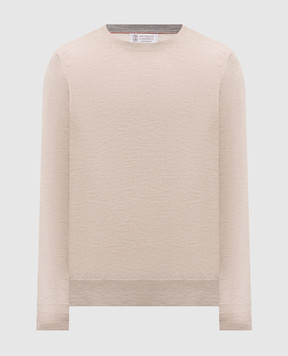 Brunello Cucinelli Beige wool and cashmere sweater M2400100