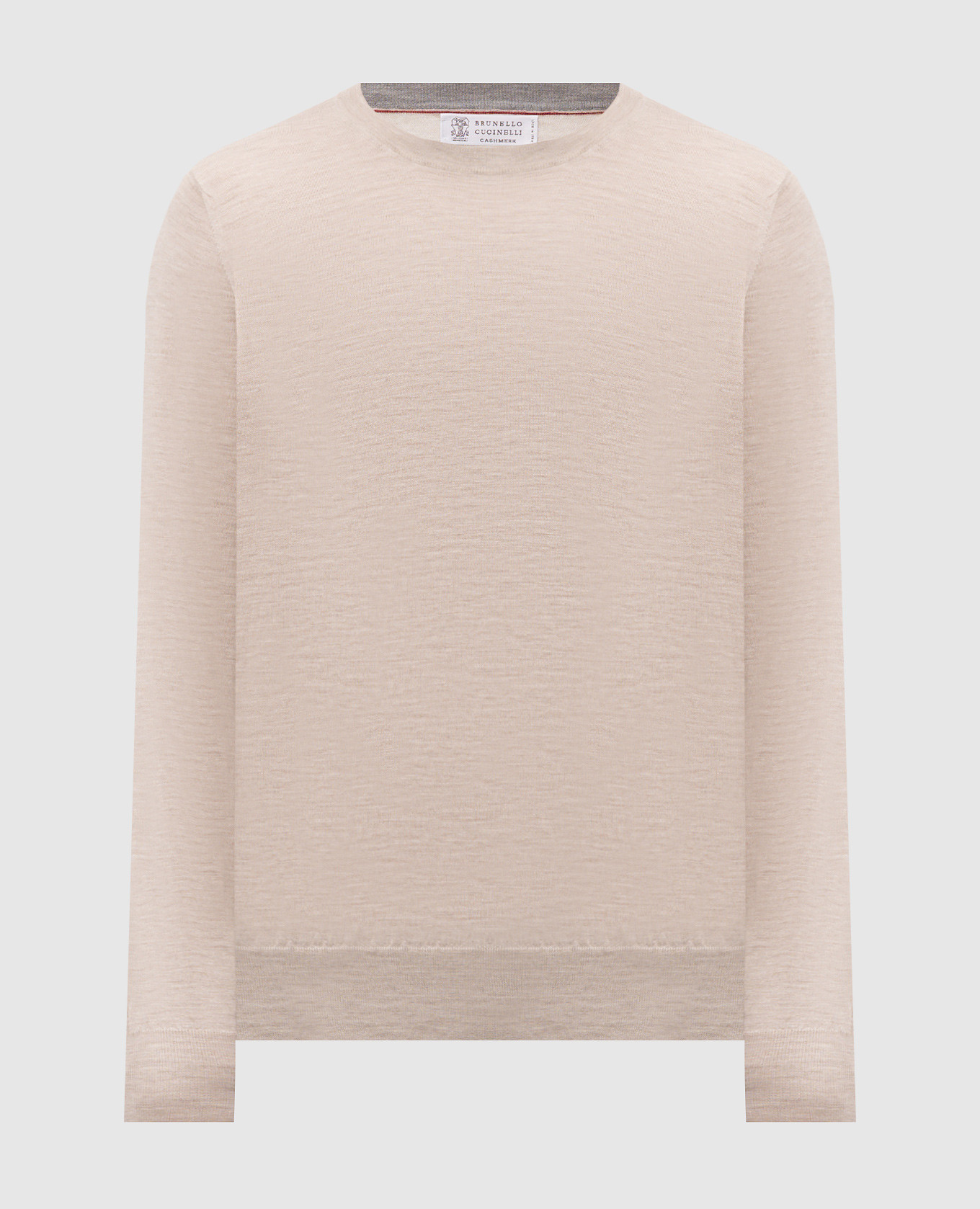 Beige wool and cashmere sweater