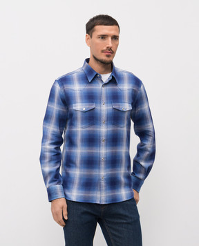 Tom Ford Blue checkered shirt HDS001FMC305