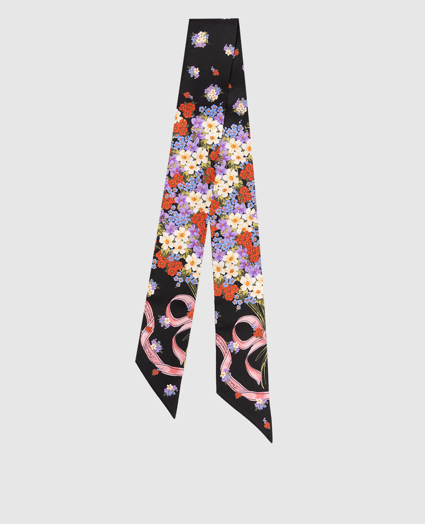 

Black printed silk twill ribbon Dolce&Gabbana
