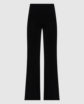 Twinset Black flared pants with logo plate 262TP3540