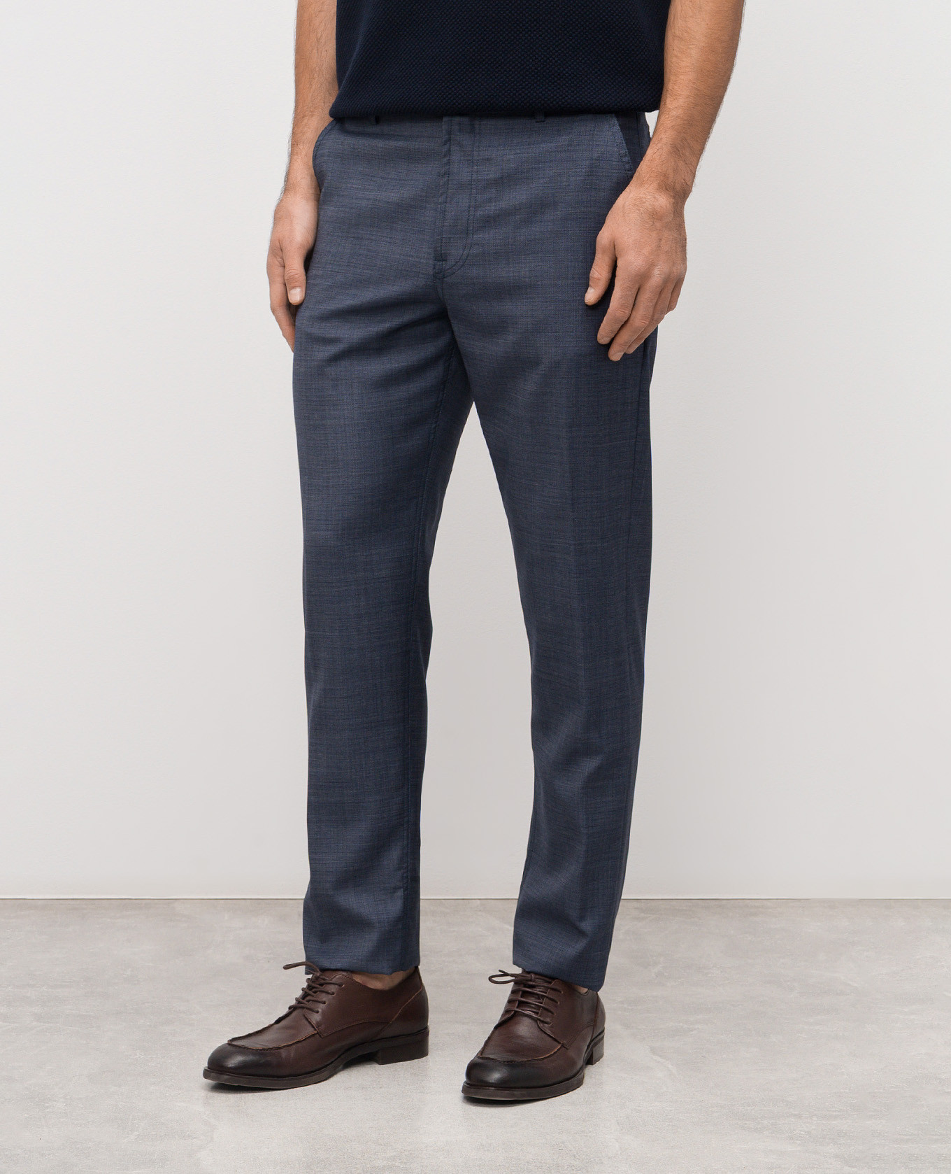 Blue wool pants Canali 3