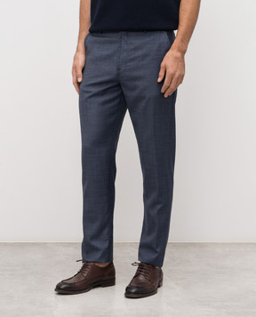 Canali Blue wool pants AA02524U91675