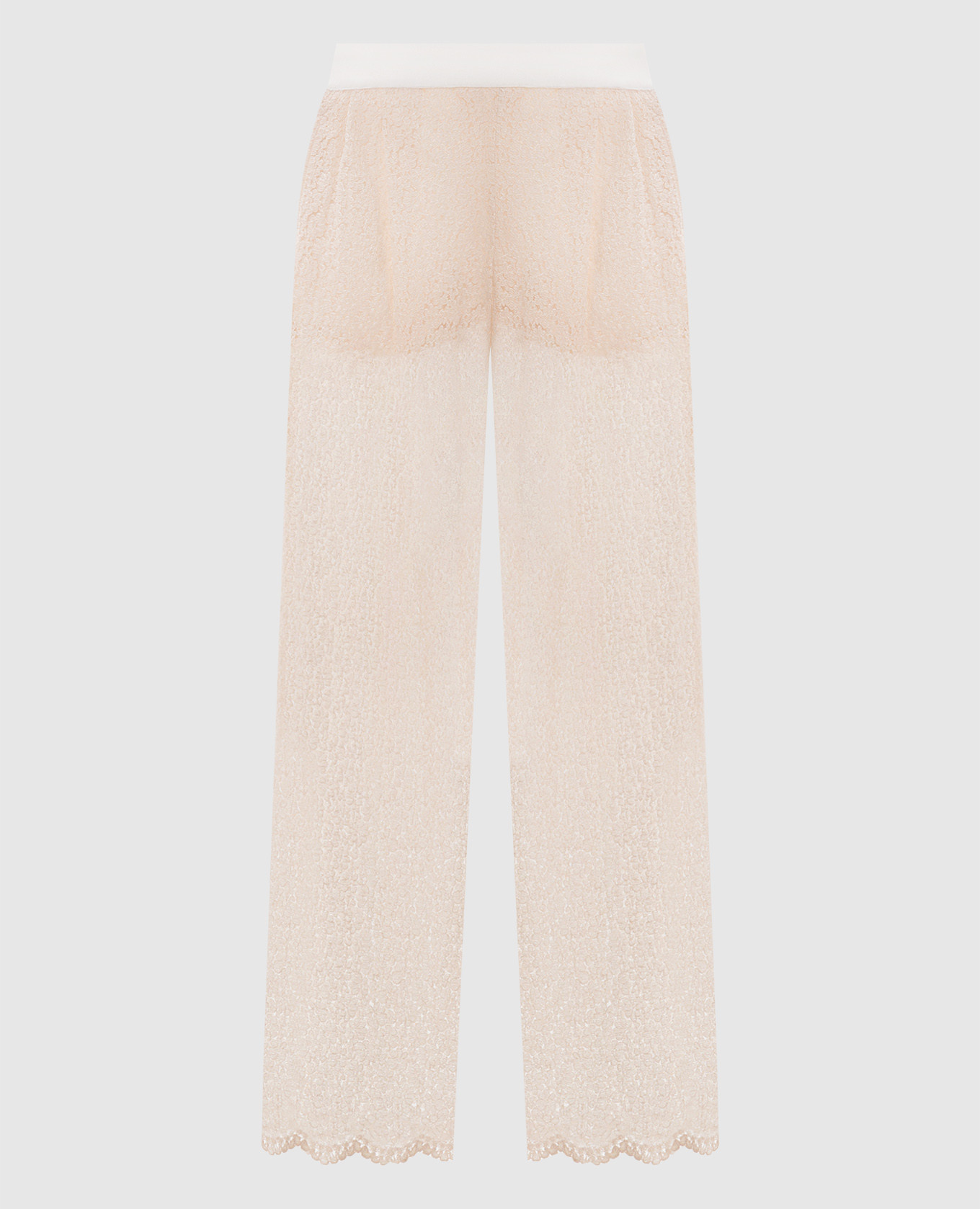 Beige lace pants