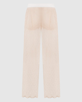 Ermanno Scervino Beige lace pants D482P360EQF