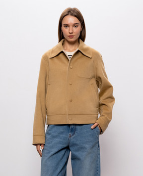 Ami Paris Beige wool and cashmere jacket FJK265WV0217