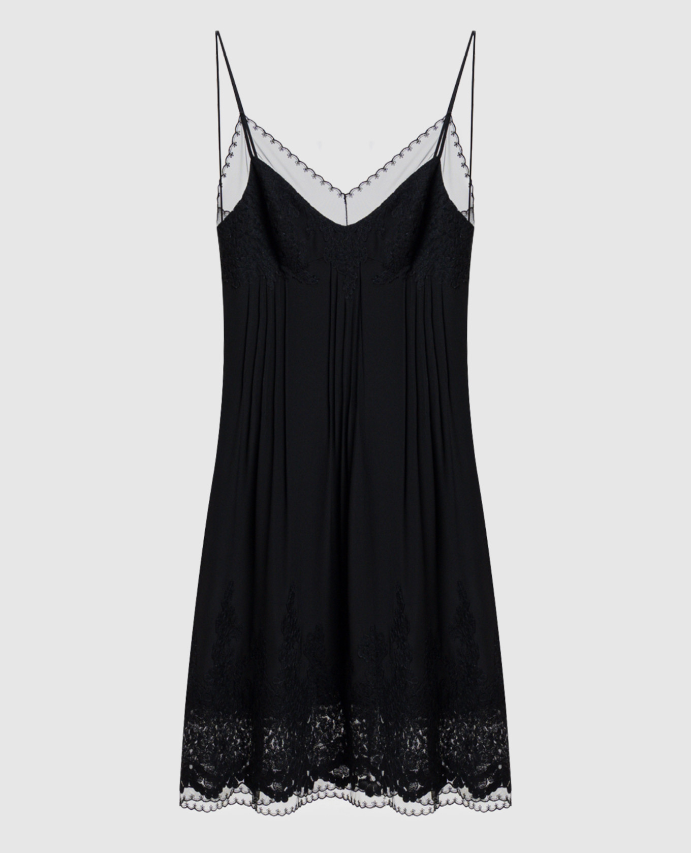 

Black silk dress with lace Ermanno Scervino
