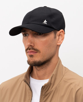 Premiata Black cap with embroidered emblem BALL12