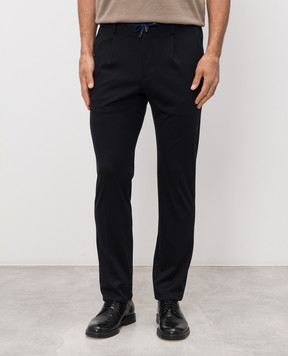 Stefano Ricci Navy blue wool pants M1T6100130MA0033