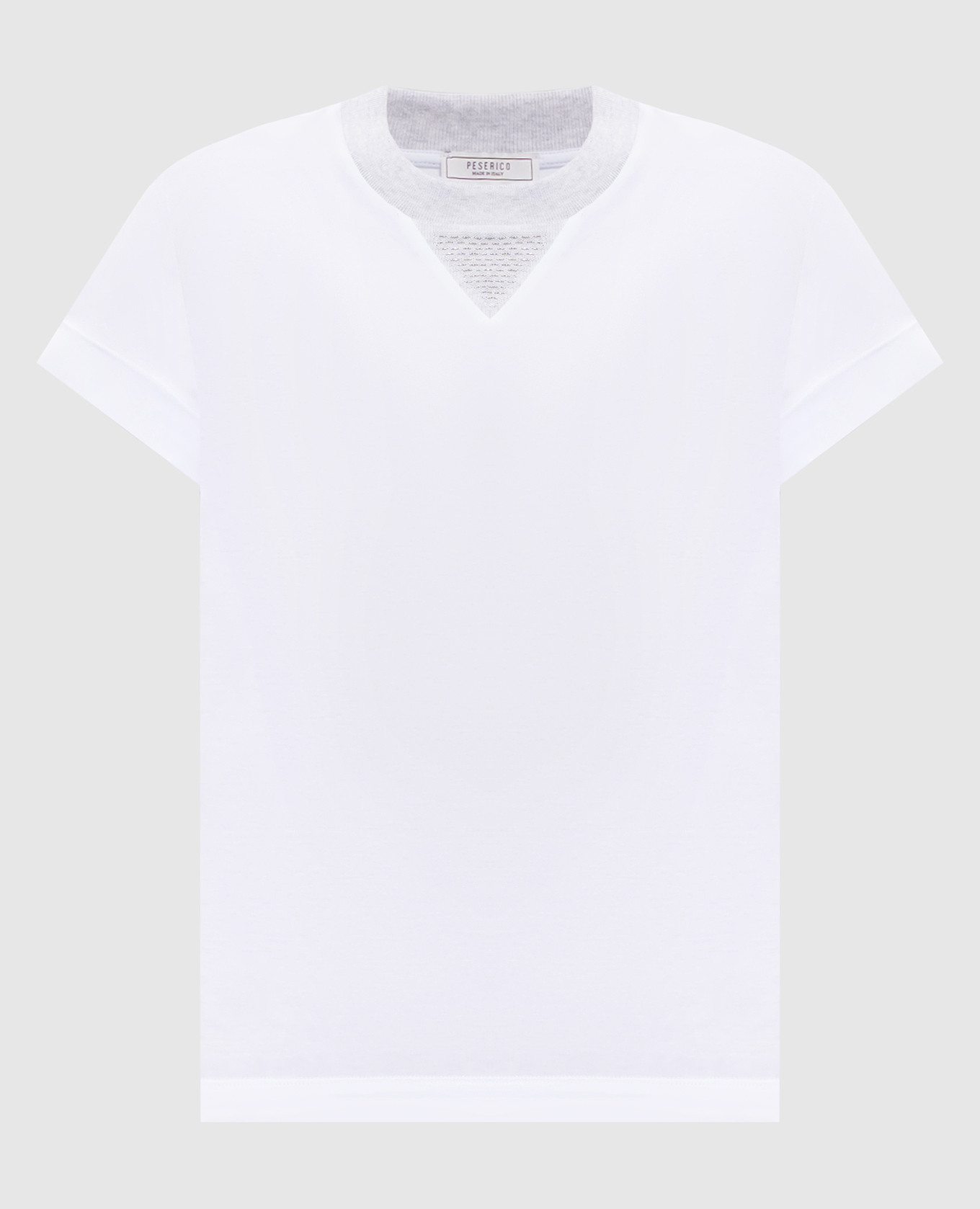 White T-shirt with chain