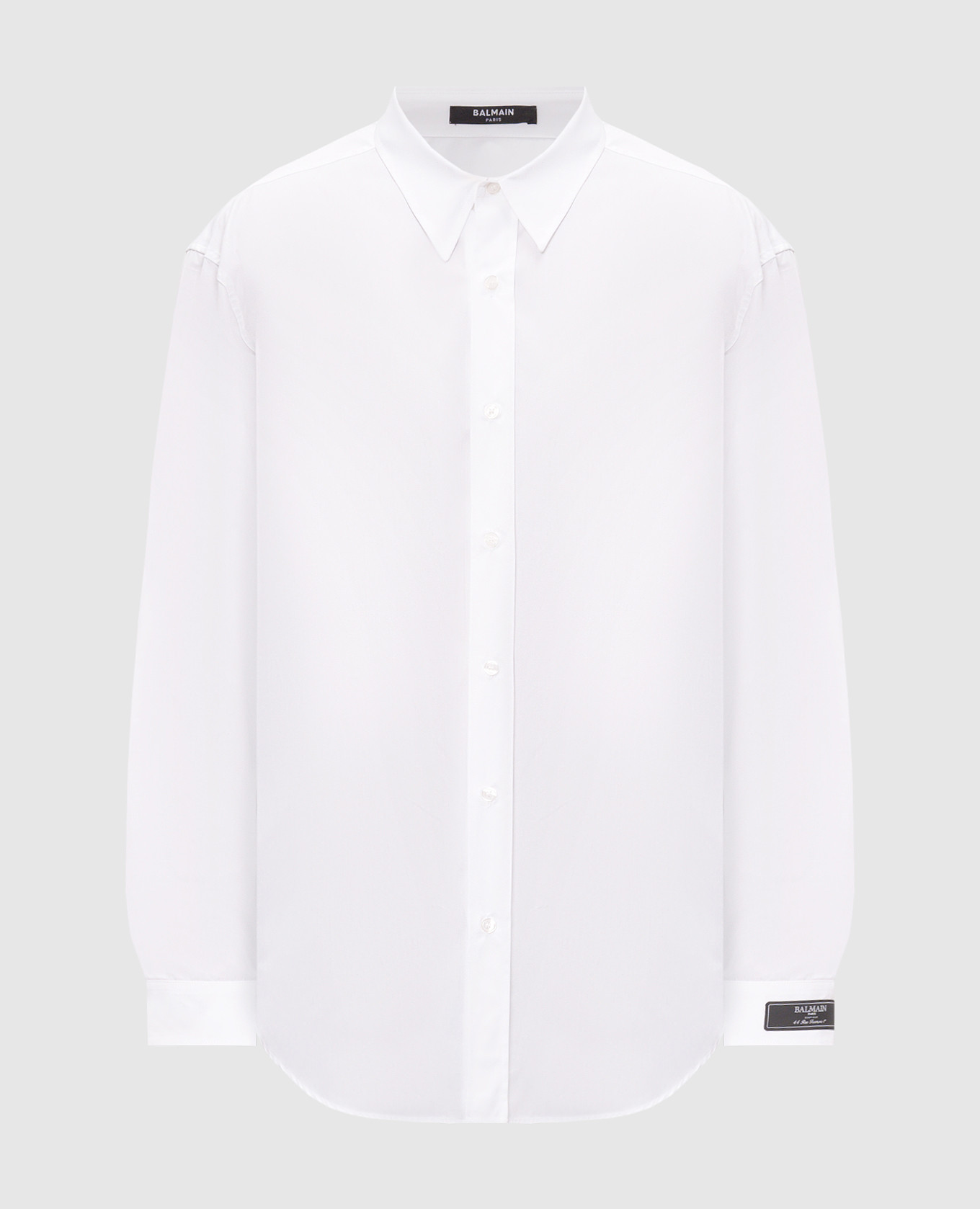 White shirt with logo patch
