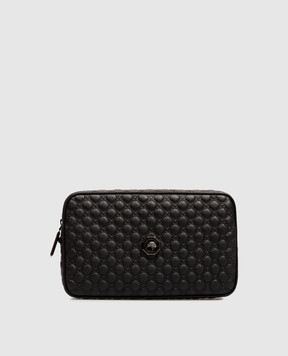 Stefano Ricci Black leather bag with textured emblem PP365UMR1MR