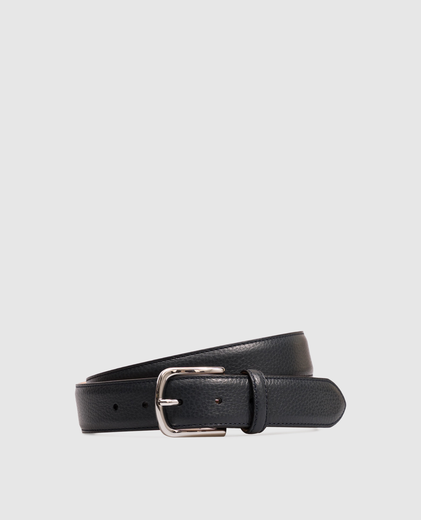 Blue leather belt