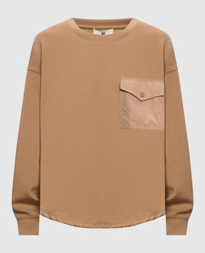 Twinset Brown sweatshirt with pocket 262LI2LBB