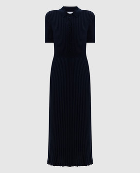 Gabriela Hearst Blue Amor silk and cashmere dress X009403A003
