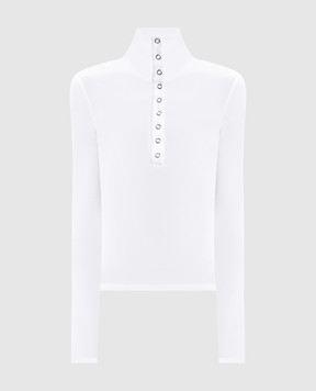 Max & Co ASTICE white ribbed polo shirt MCOASTICE