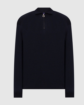 Stefano Ricci Blue cashmere polo shirt W505022P30W26301