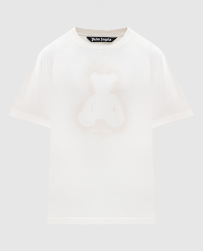 Palm Angels Spray Bear T-shirt in ivory PMAA109S26JER001