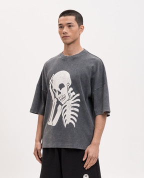 Palm Angels Gray Skull T-shirt PMAA10DS26JER007