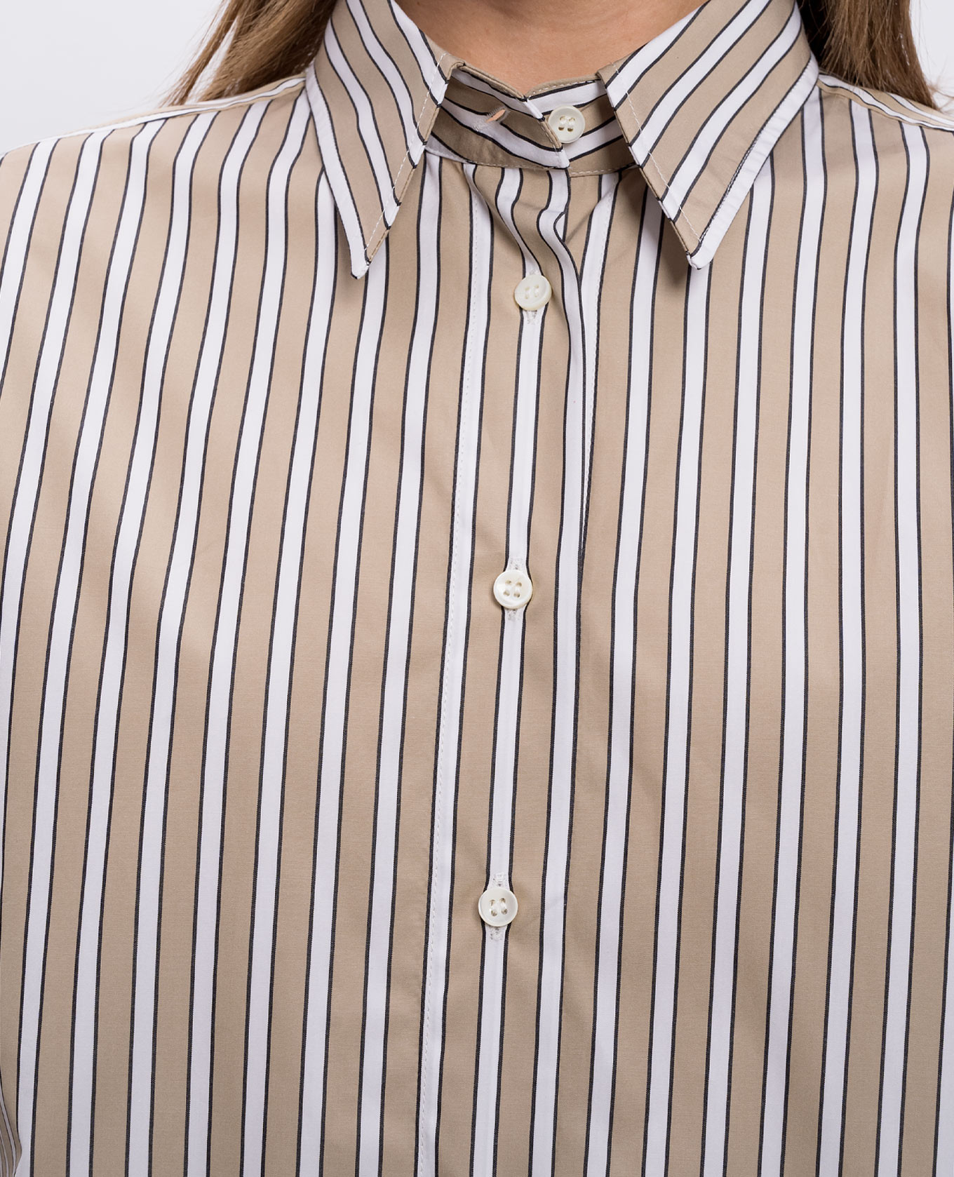 

Beige striped shirt Brunello Cucinelli
