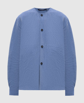 Sofie D`Hoore Barna blue shirt with linen BARNALION