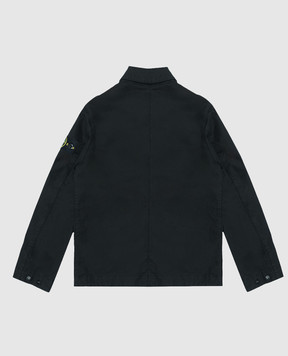 Stone Island Children's black blazer with logo patch L1S16A100001S000168