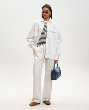 JW Anderson White striped T-shirt JT0334PG1946