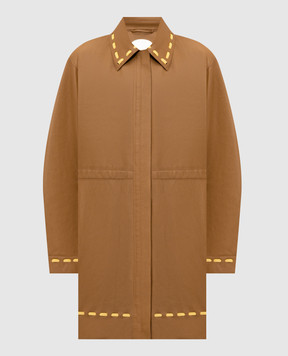 Fendi Selleria brown deerskin coat FPS916AW9Y