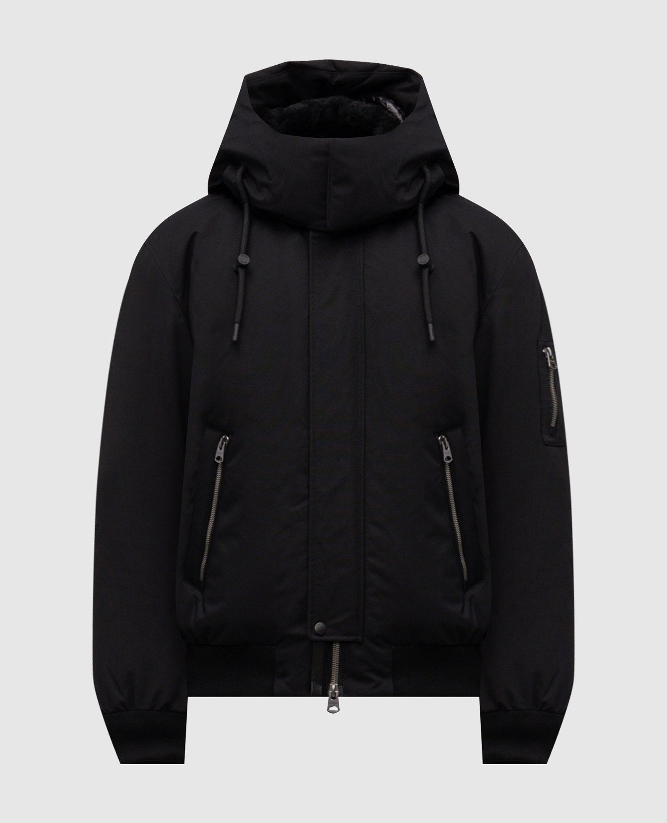 

Iker black down jacket with emblem Mackage