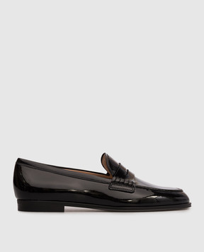 Gianvito Rossi Georgie black patent leather loafers G2534651CUO