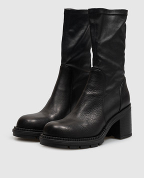AGL Black leather ankle boots FRANKY FRANKYSTRETCH