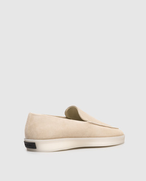 Fear of God Beige suede loafers with logo FG25FW80217SUE