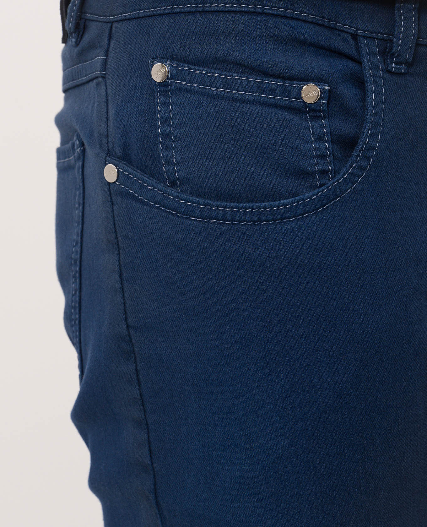 Blue jeans with logo patch Cashmere&Whiskey 5