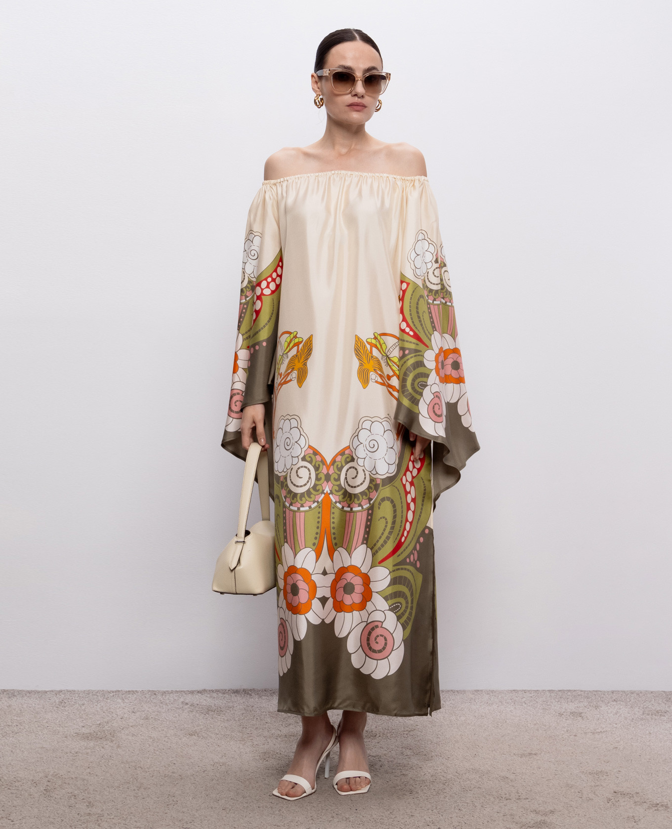 Goddess silk off-shoulder dress La DoubleJ 2