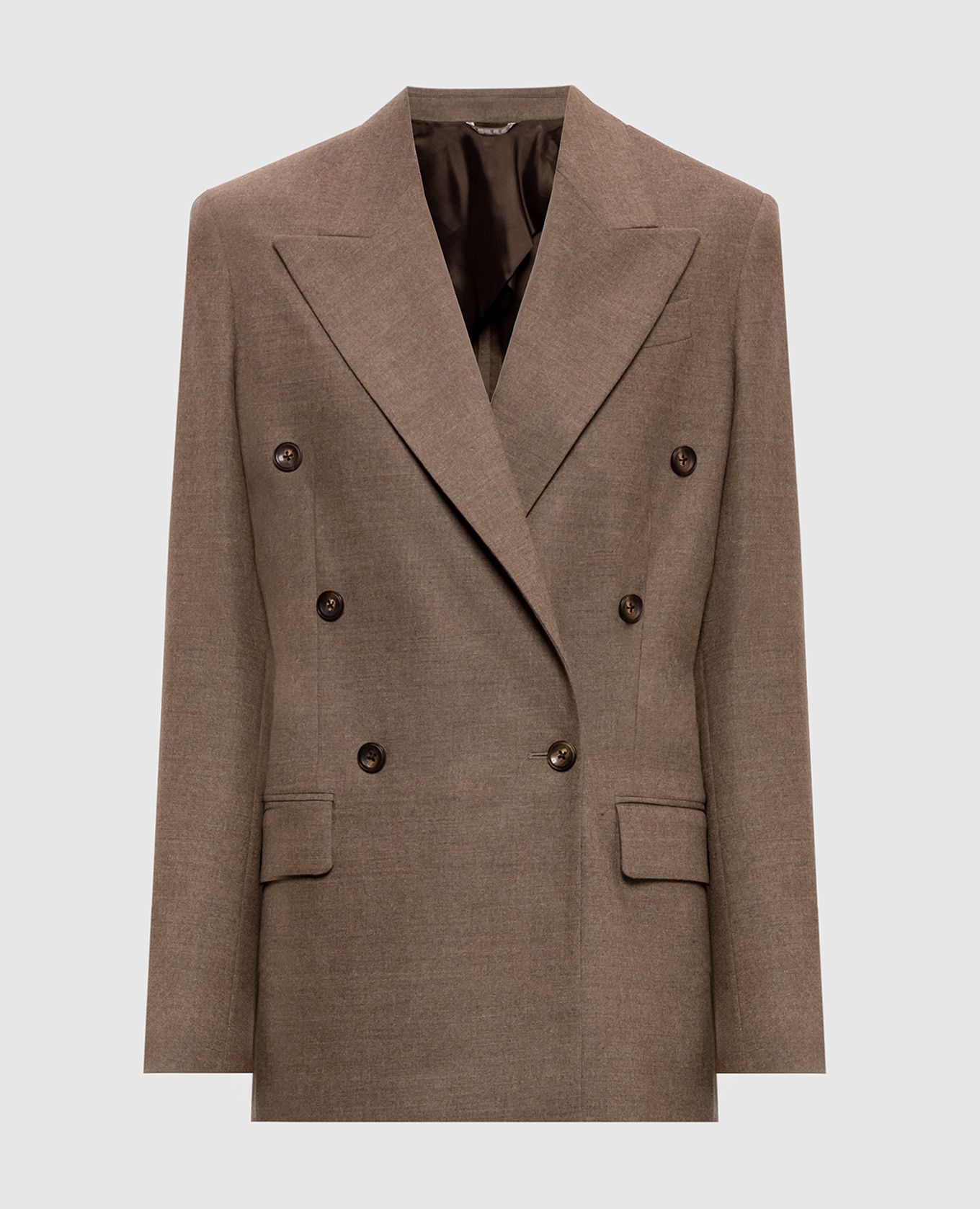 Afrodite brown wool and cashmere jacket