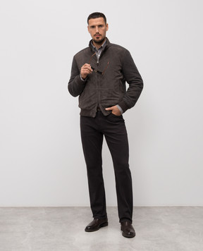 Canali Brown combination jacket LE00145O70477