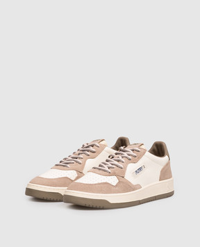AUTRY MEDALIST ivory leather sneakers AULMBW07