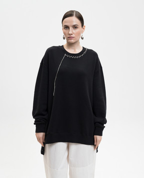 Y`S Yamamoto Black sweatshirt YQT16675