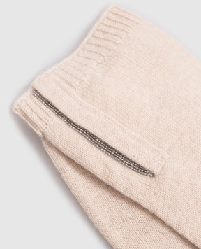Brunello Cucinelli Beige cashmere gloves M12147189