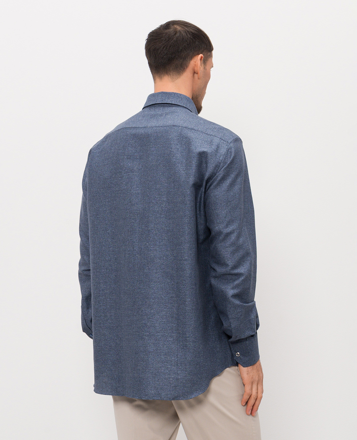 Blue shirt with linen Stefano Ricci 4