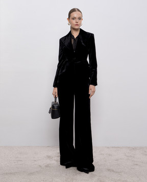 Ermanno Scervino Black velvet pants D476P718QVJ