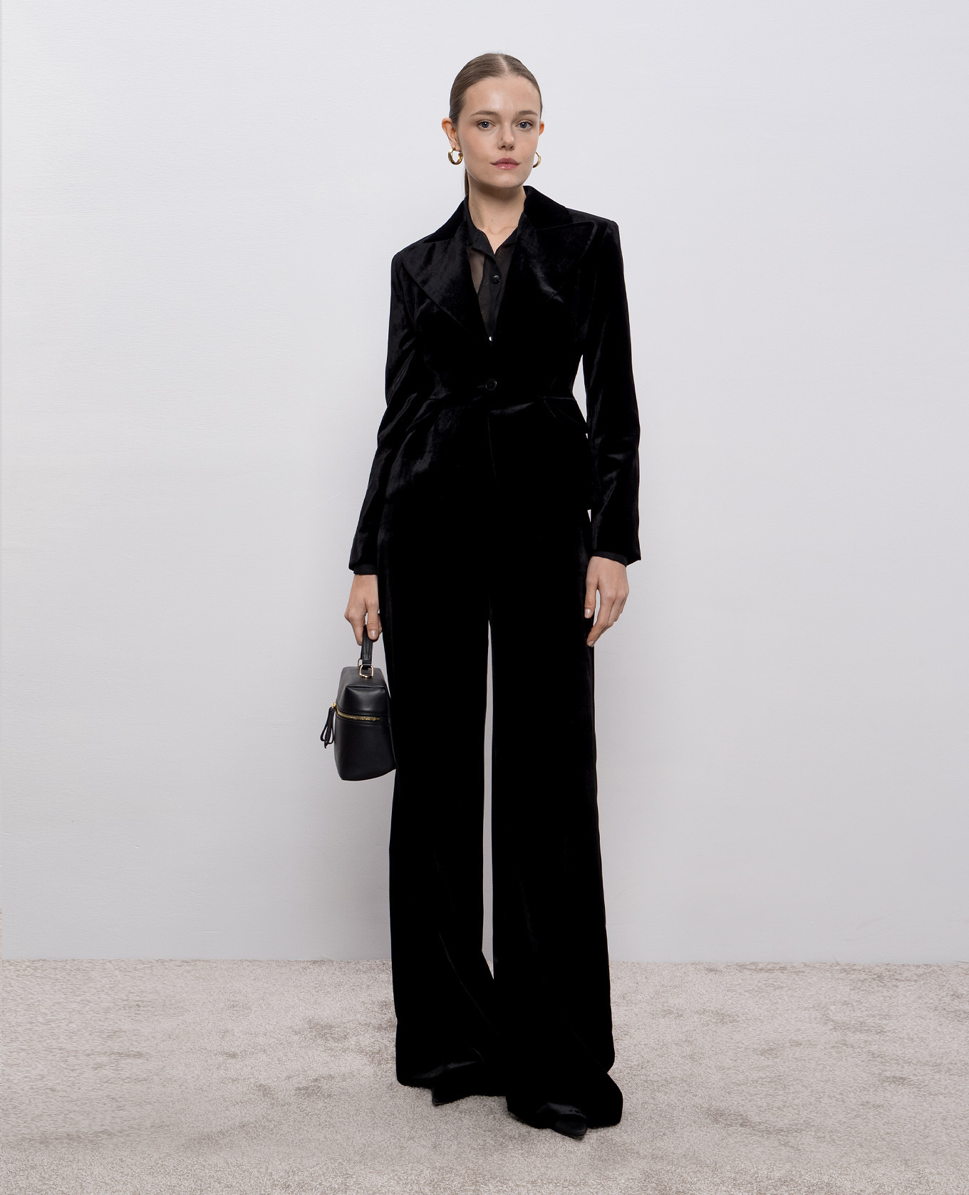 Black velvet pants Ermanno Scervino 2