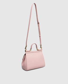 Dolce&Gabbana Pink Sicily leather bag with logo BB6002B1001