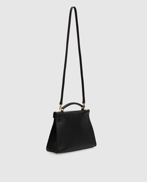Babe Pay Pls Black leather satchel bag 06508
