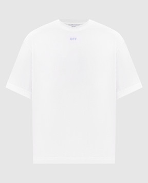 Off-White White T-shirt with OFF logo 44MAA120S26J00Y
