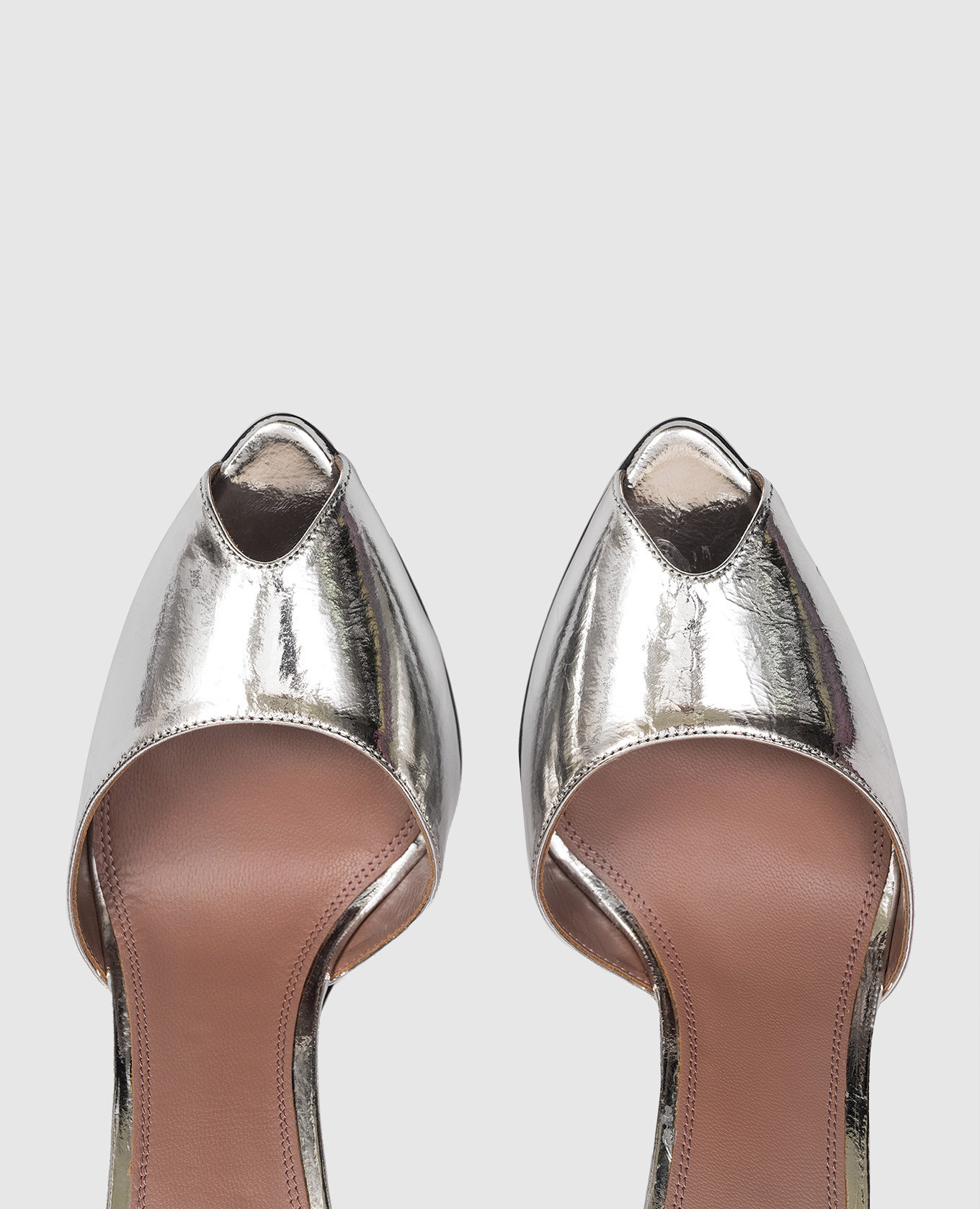 

Silver leather shoes VERA Paris Texas