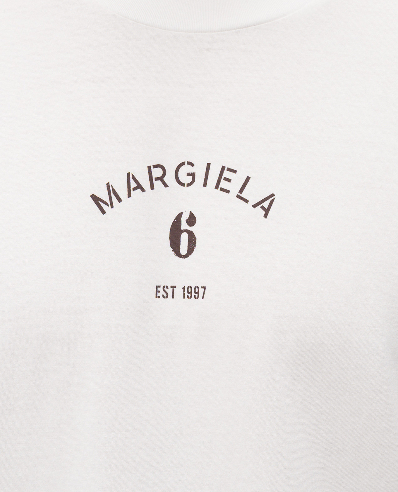 

White T-shirt with logo print Maison Margiela MM6