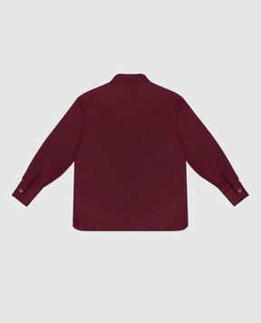 Balmain Children's burgundy shirt with wool BZ5H10I03391214