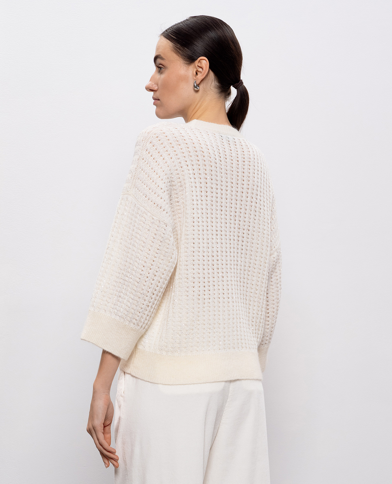 

White alpaca wool sweater Peserico